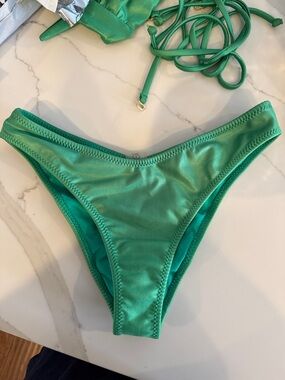 Montce Emerald Green Bikini Bottom - V-Cut Hipster
